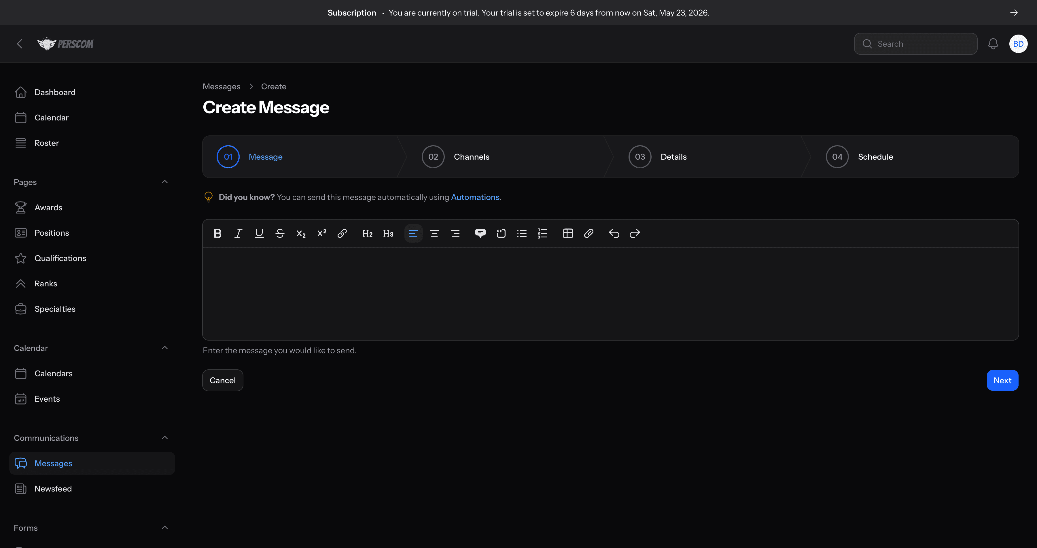 Multi-channel messaging